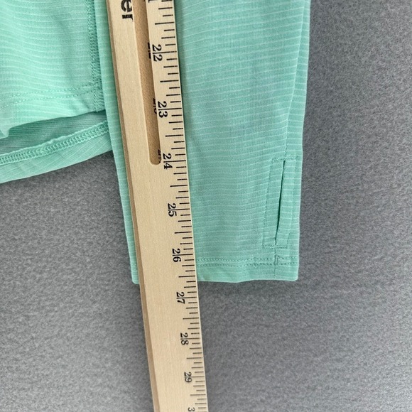 Under Armour HeatGear Run Quarter Zip Pullover Mint Green Striped SZ M Thumbhole - Picture 6 of 8